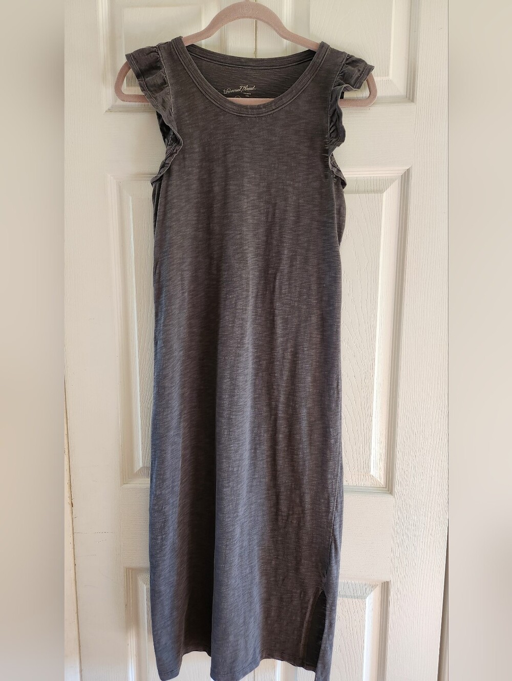 Long Cotton Dress Beach Universal Thread XS Grey Summer